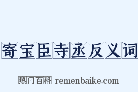 寄宝臣寺丞反义词是什么意思的图片